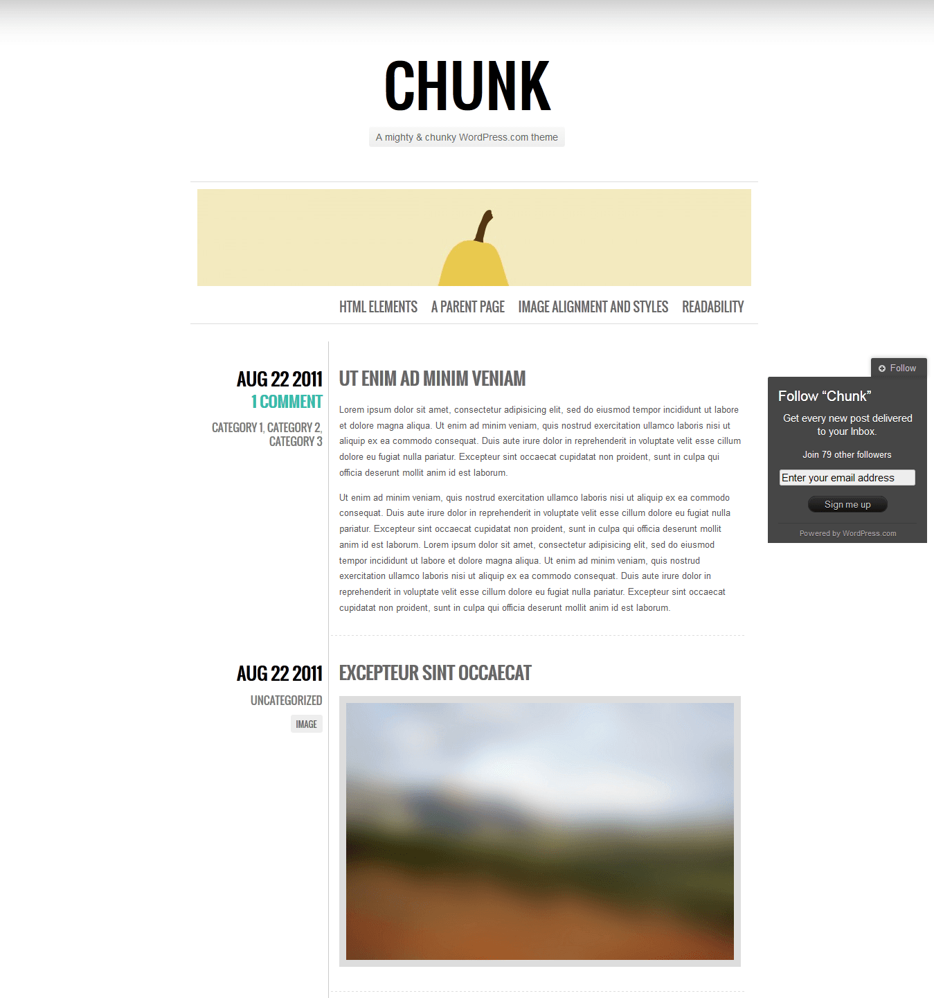 Chunk WordPress Theme
